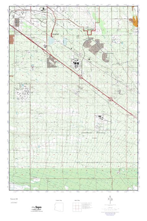 Mytopo Tucson Se Arizona Usgs Quad Topo Map