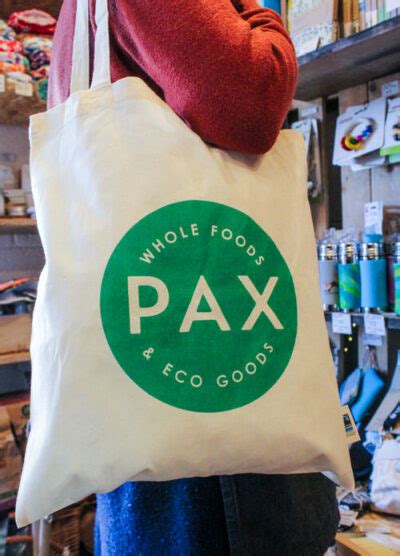 Pax Whole Foods And Eco Goods Pax Organic Cotton Tote Bag