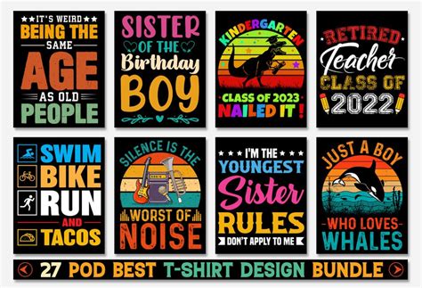 T Shirt Design Bundle Trendy Pod Best T Shirt Design Bundletshirt