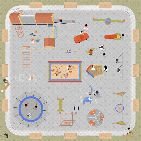 Flat Vector Playground Top View | Toffu Co