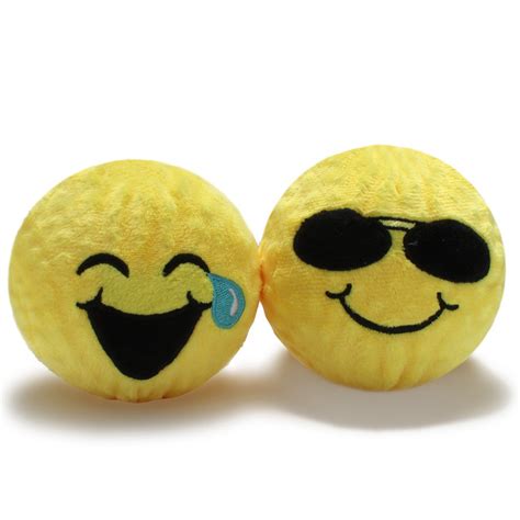 Emojination En6200b Emoji Bouncy Ball Toy 2 Pack Yellow Medium