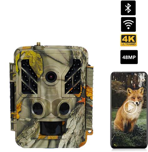 Waterproof Ip K Mp Hunting Trail Camera With Wifi And Bluetooth