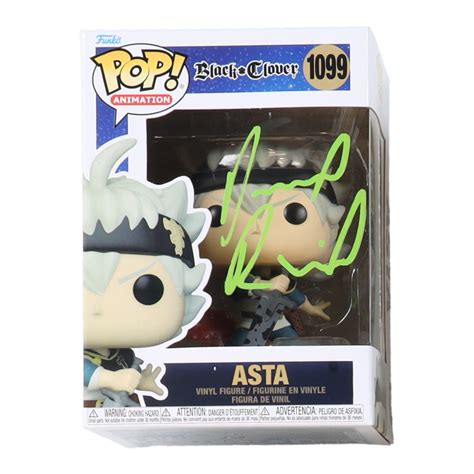 Dallas Reid Signed Black Clover Asta Funko Pop Vinyl Figure