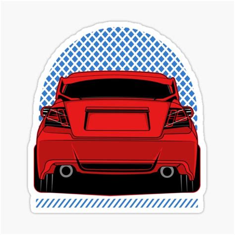 Rear Subie Red Sticker For Sale By Hans Studio Redbubble