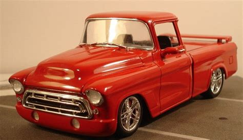 57 Chevy Pickup Custom | Plastic model cars, Scale models cars, Car model