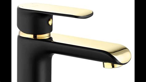 Bathroom Faucet REA Bloom Black Gold Low Rea