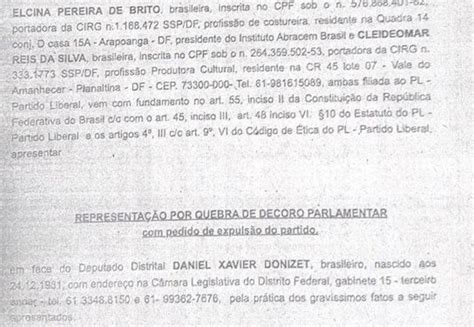 Autoras Do Pedido De Expuls O De Daniel Donizet S O Ligadas Ao Suplente