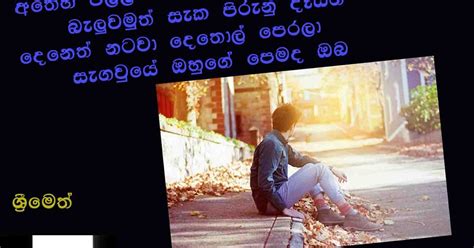 සිතිවිලි කොලපත සැගවුයේ මමයි