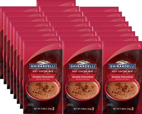 Amazon Ghirardelli Double Chocolate Hot Cocoa Mix Oz Packets Pack Of With Cocoa