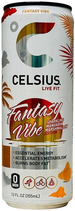 Celsius Energy Drink Orangemarshmallow Diet 355ml United States