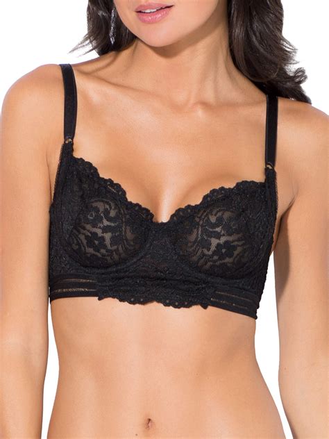 Smart And Sexy Womens Signature Lace Unlined Underwire Longline Bra Style Sa1068 Walmart