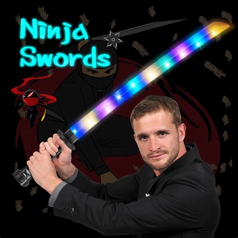 Junkin 6 Pcs Led Toy Sword Toys Ninja Swords Light Up Swords For Boys