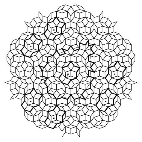 Patch Of The Penrose Tiling Constructed From The Tiles Intersecting