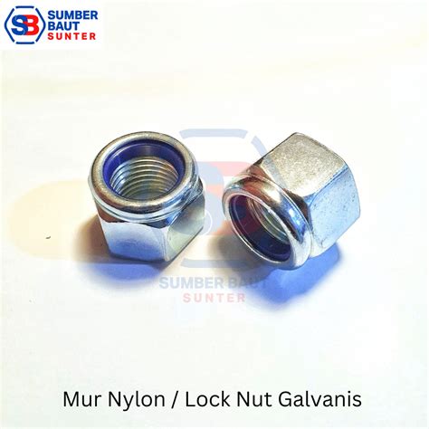 Jual M X Mur Nylon Galvanis Besi Lock Nut Kunci Shopee