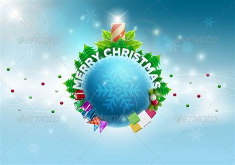 Christmas World Design Vector Greeting Template