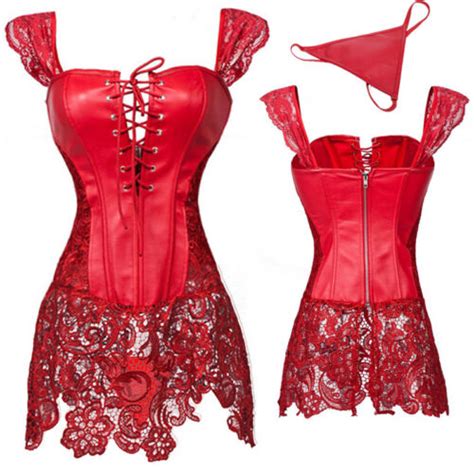 New Sexy Lace Up Basque Lingerie Women Corset Top Bustier Steampunk Gothic S 6X EBay