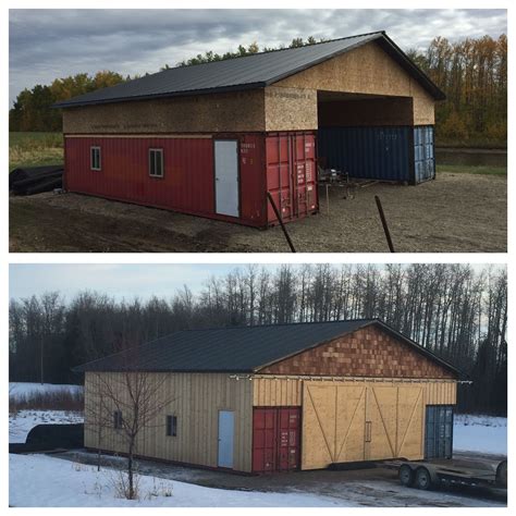 Our Shipping Container/Seacan Barn Alberta, Canada | Building a ...