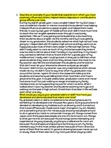 Ethan Lor - Personal Statement Student Version | PDF | Computing And ...