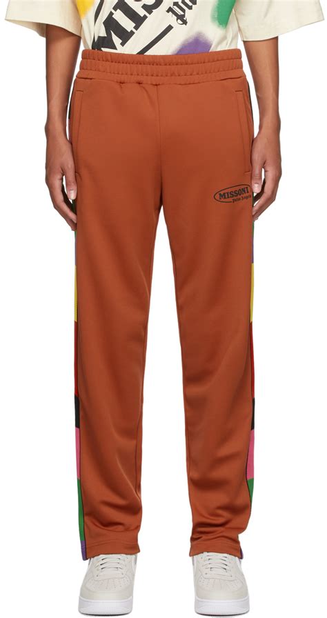 Orange Missoni Edition Track Pants By Palm Angels On Sale