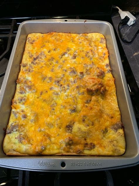 Creamy Crunchy And Delicious The Sausage Egg And Cream Cheese Hash Brown Breakfast Casserole