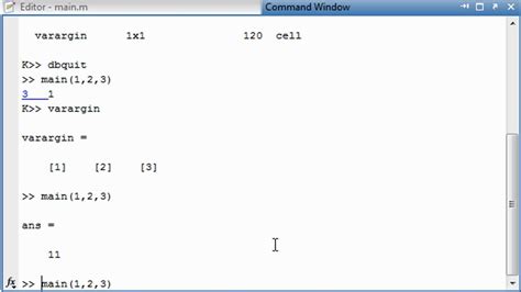 Matlab Tutorial Functions Of Variable Number Of Inputs And Outputs