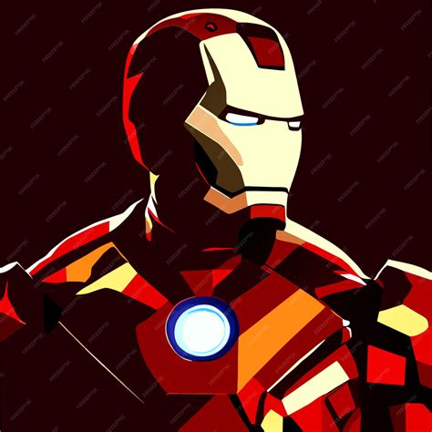 Iron Man Vector Illustration Flat 2 Premium Ai Generated Vector