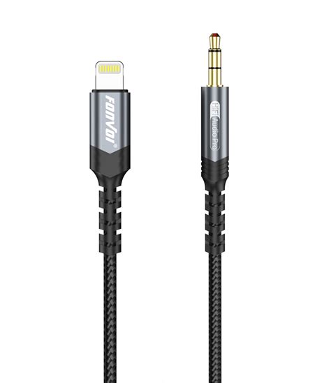 Fonvoi Aux Cord For Iphone 【4 Feetmfi Certified】 Lighting To 35mm Aux