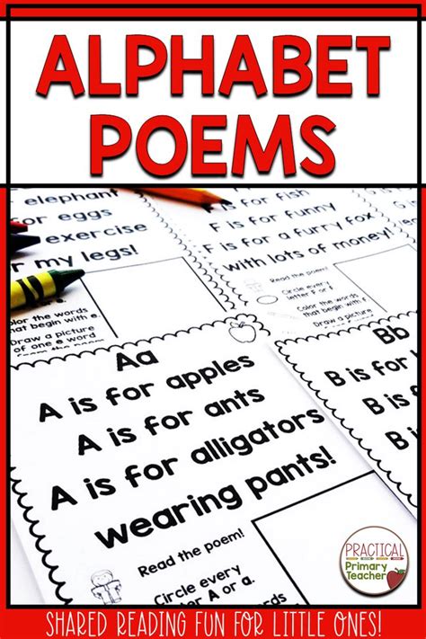 Alphabet Poems And Activities Preschool Letters Learning Letters