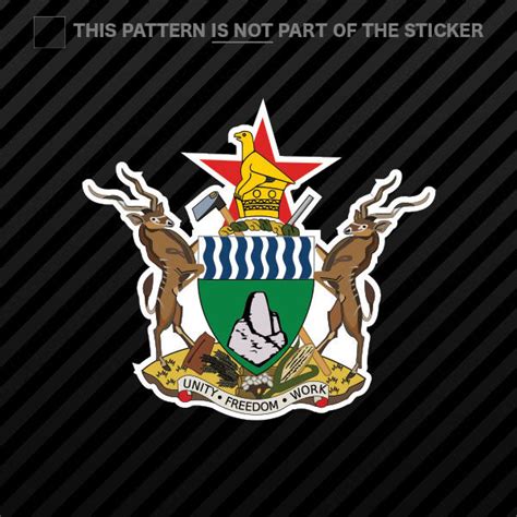 Zimbabwean Coat Of Arms Sticker Self Adhesive Vinyl Zimbabwe Flag Zwe Zw Ebay