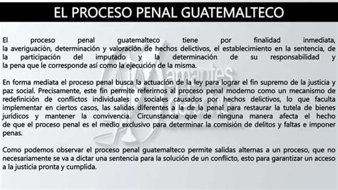 Fases Del Proces Penal Guatemalateco Para Estudio Ppt