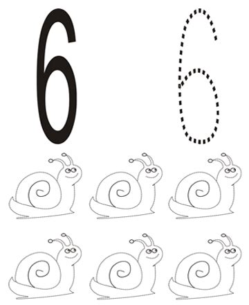 Number 6 coloring page