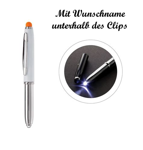 Livepac Office Led Touchpen Kugelschreiber Mit Namensgravur Silber