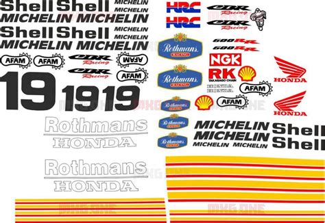 Honda Cbr Rr Rothmans Decals Set Mxg One Best Moto Decals