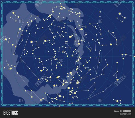 Celestial Map Night Vector Photo Free Trial Bigstock