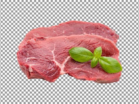 Bife De Carne Crua Fresca Isolada Em Fundo Transparente Psd Premium