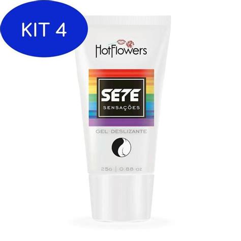 Kit Gel Deslizante Lubrificante Sete Sensa Es Hot Flowers G Lubrificante Ntimo