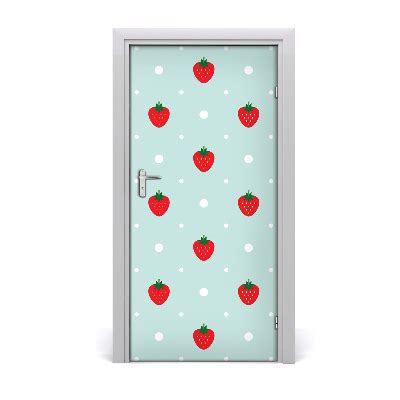 Autocollant De Porte Des Fraises Tulup Fr