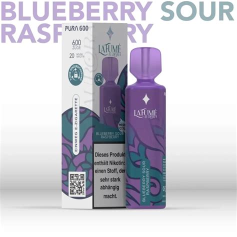 La Fume Aurora Vape 600 E Shisha To Go Blueberry Sour Raspberry