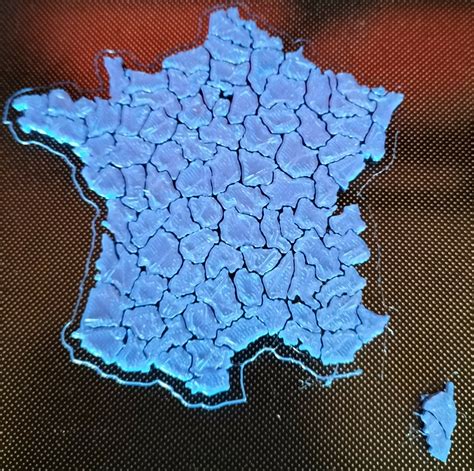 Fichier Stl Carte De France En Puzzle Design Pour Imprimante D