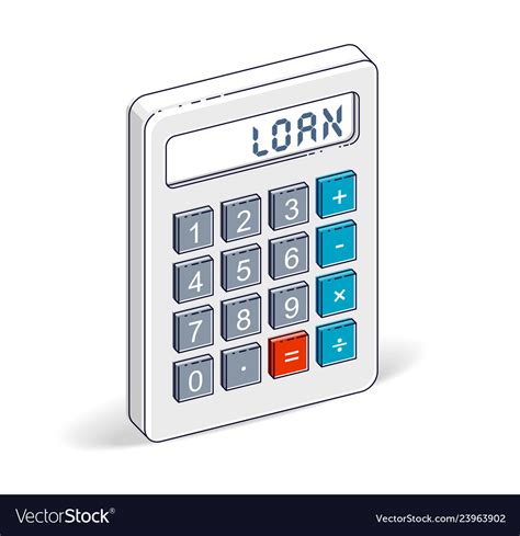 Credit and loan concept calculator Royalty Free Vector Image