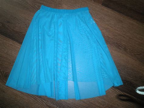 MA Preloved Solo Balera Teal Mesh Skirt Size MA Dance Costume Supplies