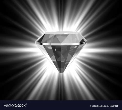 Shiny bright diamond Royalty Free Vector Image