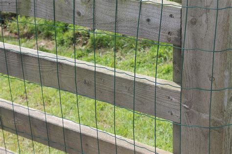 PVC Coated Wire Mesh Fencing 90cm Or 120cm Height Green Galvanised