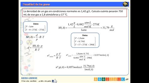 002 Densidad Gases Ideales Youtube