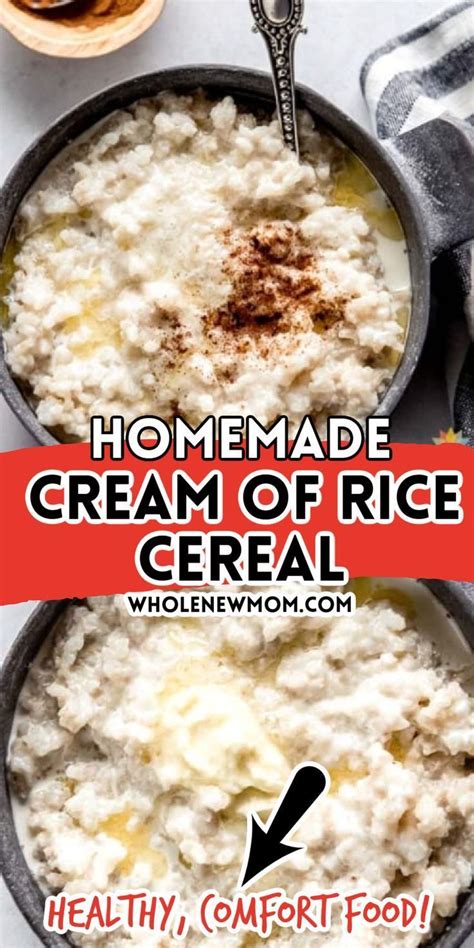 Homemade Cream Of Rice Cereal Homemade Rice Porridge Recipe Wheat Recipes Cereal Recipes