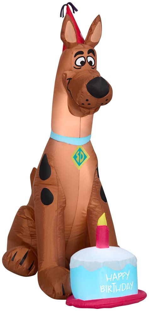 Gemmy Airblown Inflatable Birthday Scooby Wb 35 Ft Tall Brown