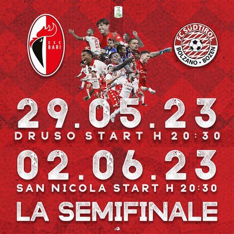 Calcio playoff di serie B La semifinale sarà Südtirol Bari andata