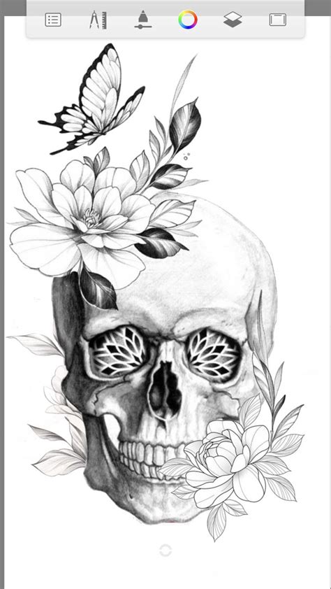 Pin By Dede Desuka On Japan Tattoo Skull Art Drawing Girly Skull Tattoos Sugar Skull Art Drawing