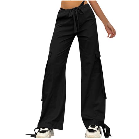 Yydgh Cargo Pants For Women Trendy High Waist Baggy Cargo Pants