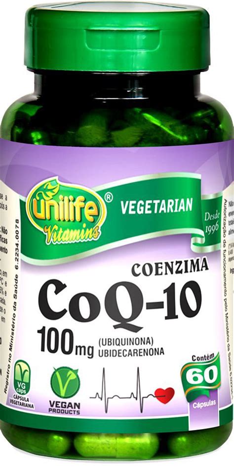 Coenzima Coq Ubiquinona Mg Unilife C Psulas Vegano Casa